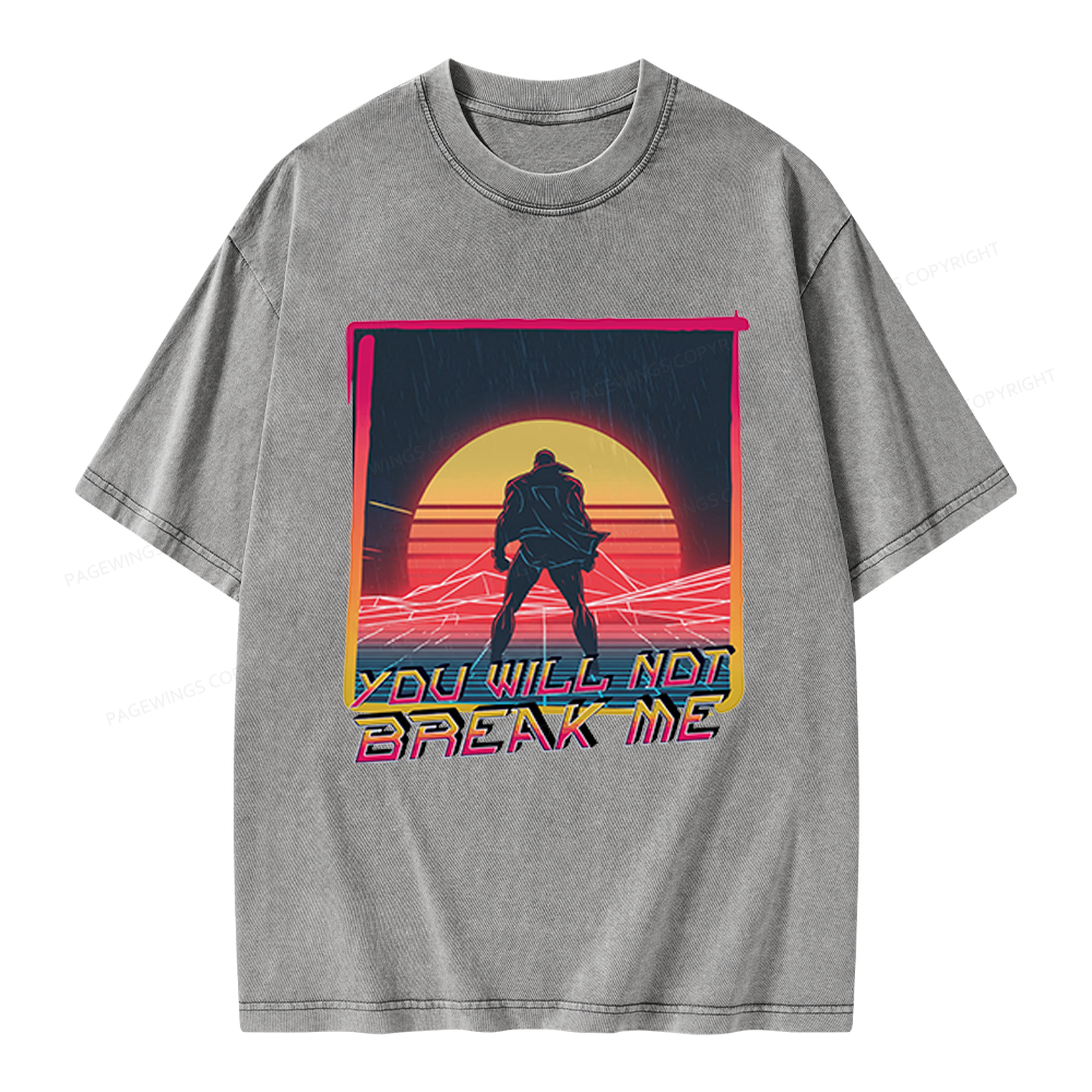 Pagewings You Will Not Break Me Unisex Washed T-shirt