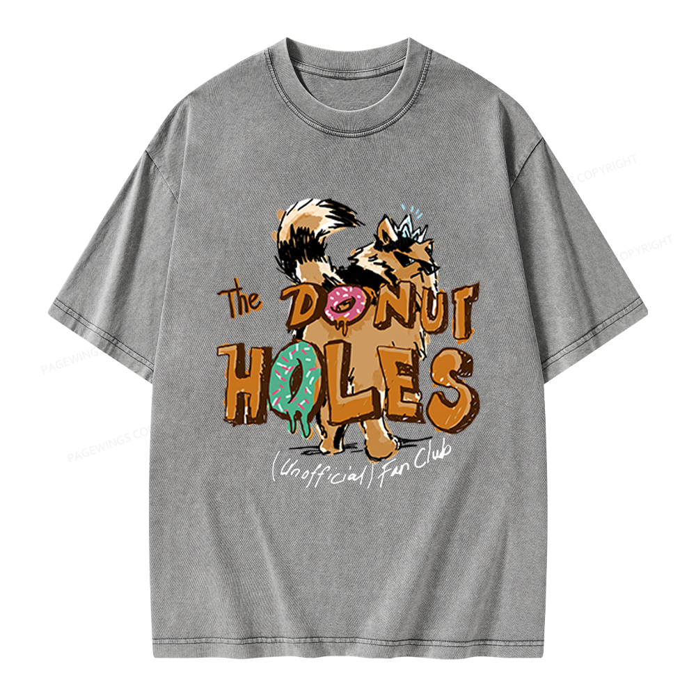 Pagewings Donut Holes Unisex Washed T-shirt