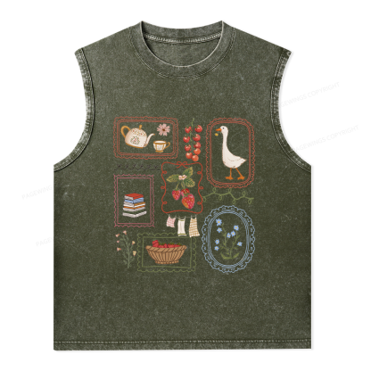 Pagewings Book Lover Unisex Washed Tank Top