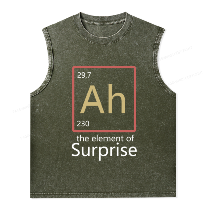 Pagewings The Element of Surprise Unisex Washed Tank Top