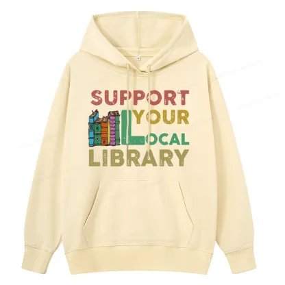 Pagewings Support Your Local Library Unisex Classic Hoodie