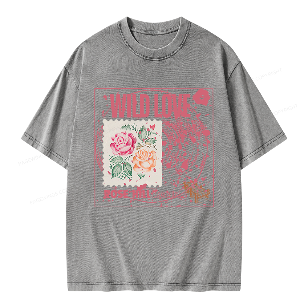 Pagewings Wild Love Unisex Washed T-shirt