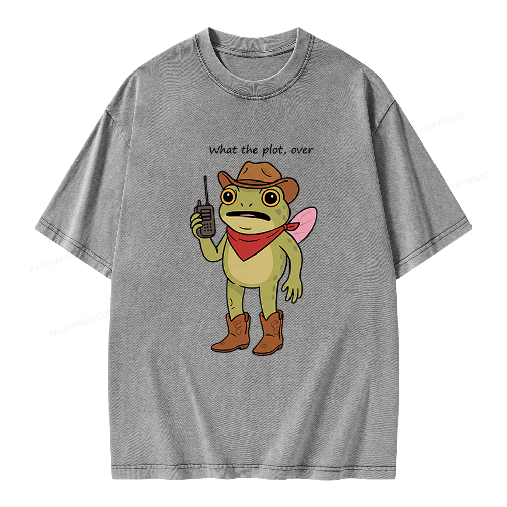 Pagewings What The Plot Unisex Washed T-shirt