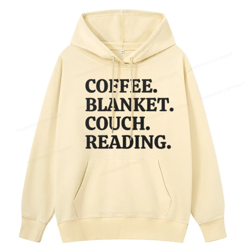 Pagewings Coffee Blanket Couch Reading Unisex Classic Hoodie