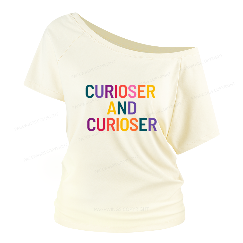 Pagewings Curioser Women Off Shoulder T-shirts