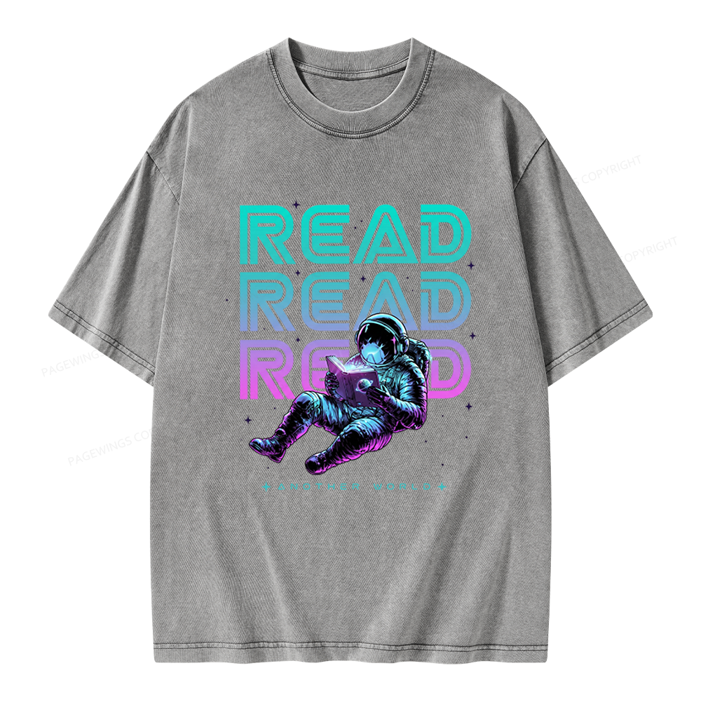 Pagewings Read Another World Unisex Washed T-shirt