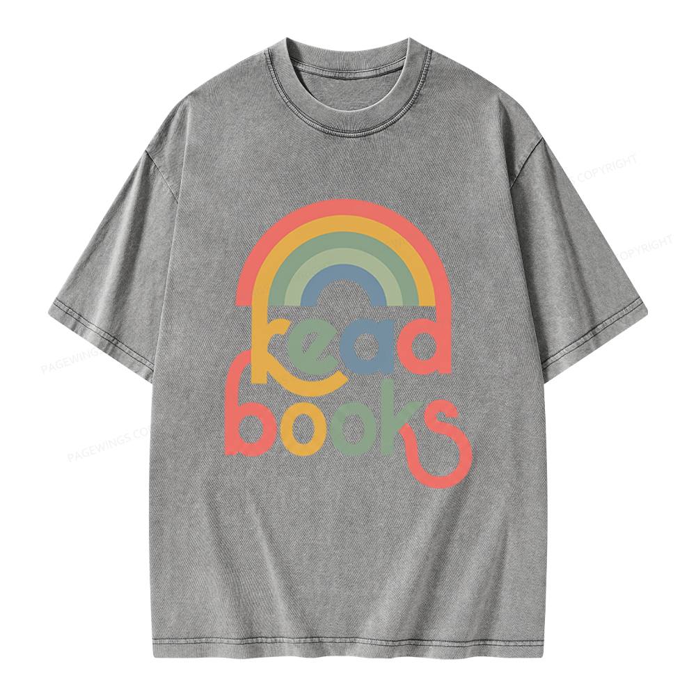 Pagewings Read Books Unisex Washed T-shirt