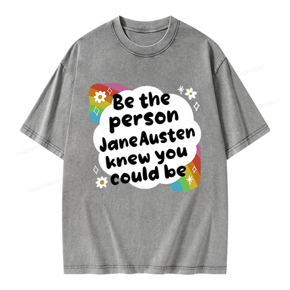 Pagewings Custom Author Name Unisex Washed T-shirt