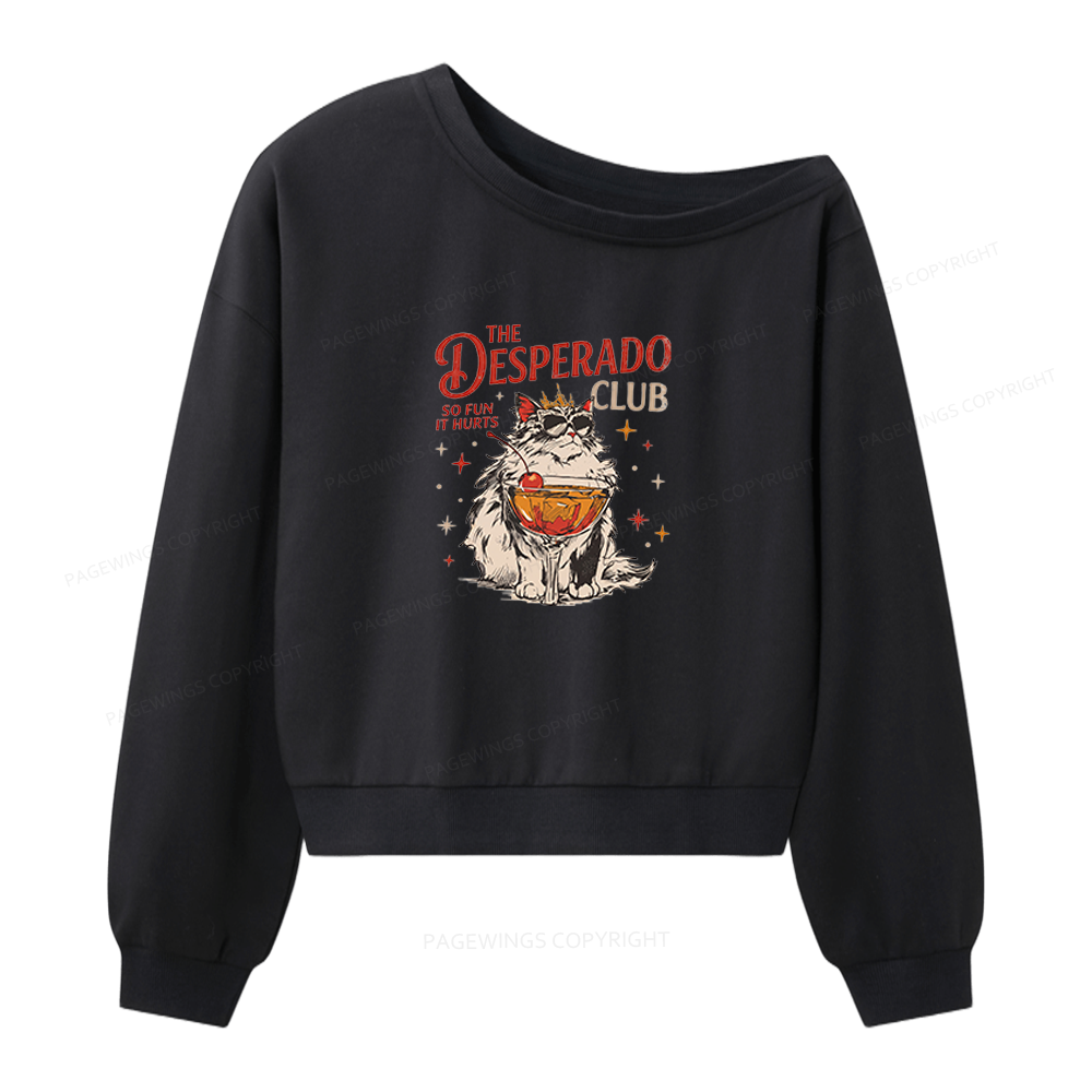 Pagewings The Desperado Club Women Off Shoulder Sweatshirt