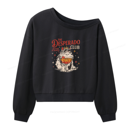 Pagewings The Desperado Club Women Off Shoulder Sweatshirt