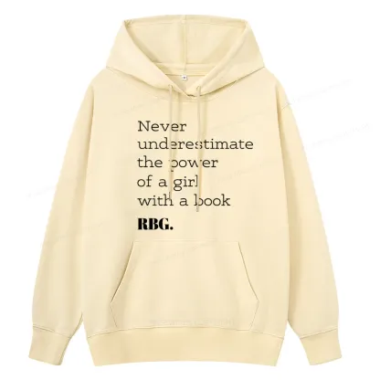 Pagewings Never Underestimate The Power Of a Girl With a Book Unisex Classic Hoodie
