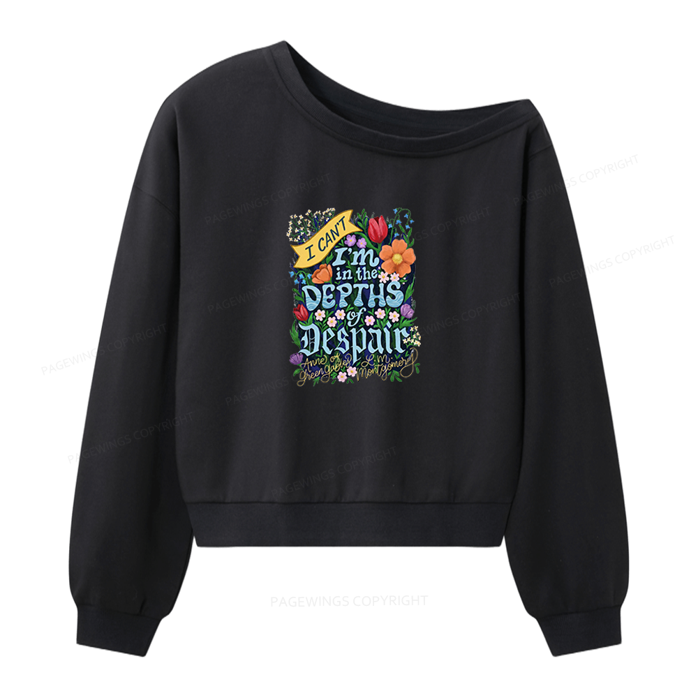 Pagewings Depths Of Despair Women Off Shoulder Sweatshirt