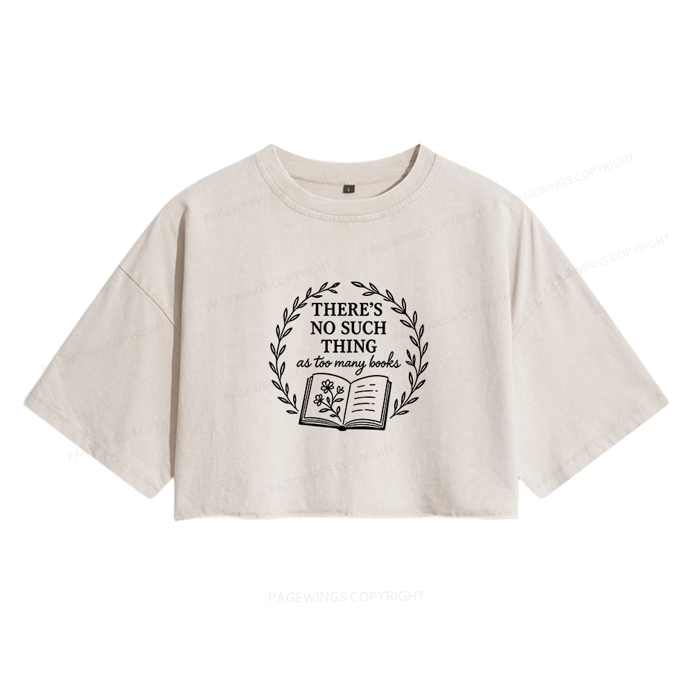 Pagewings No Such Thing Women's Washed Cropped T-shirt