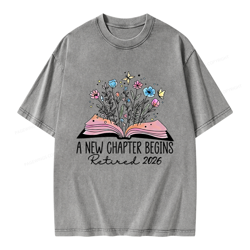 Pagewings A New Chapter Begins Unisex Washed T-shirt
