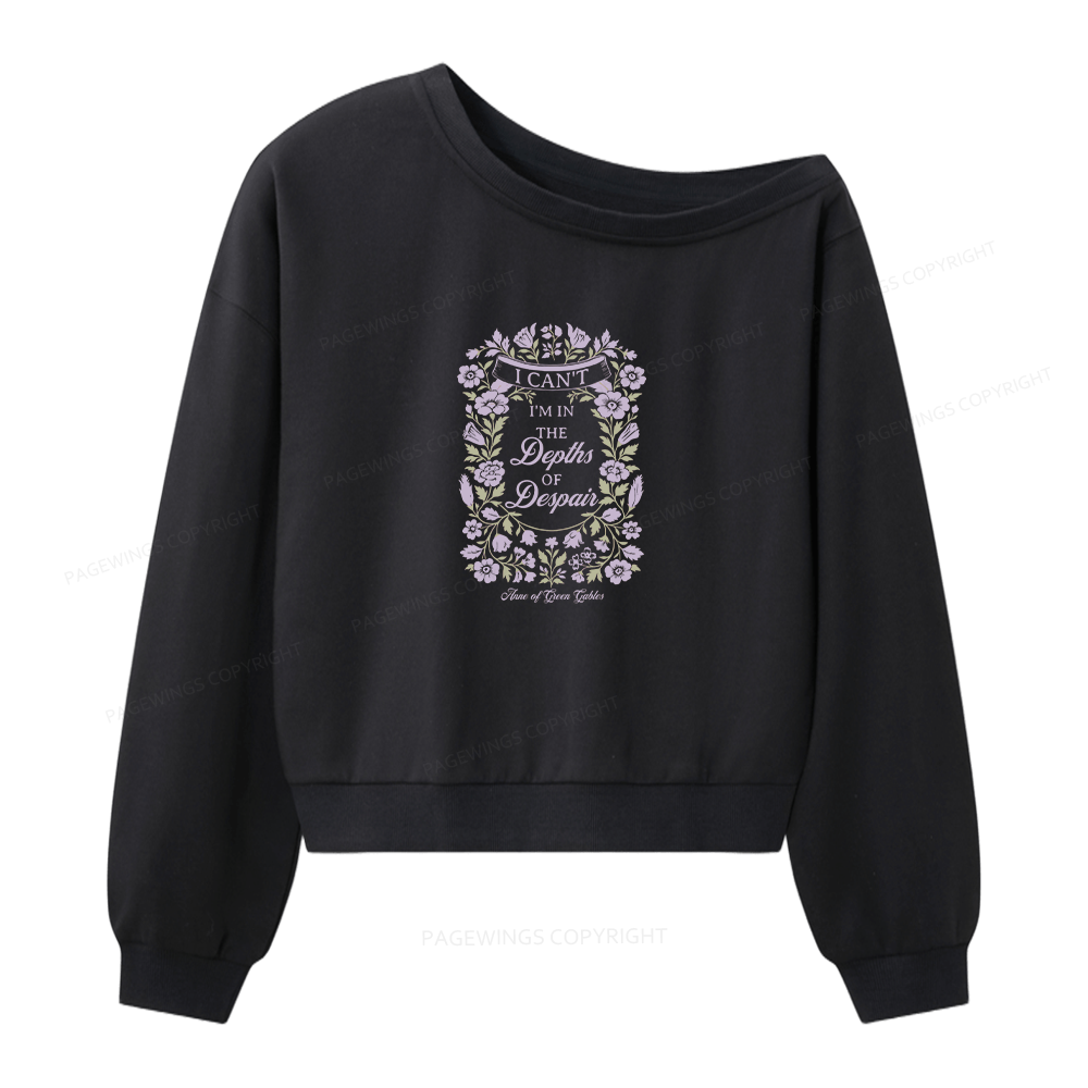 Pagewings Depths of Despair Women Off Shoulder Sweatshirt