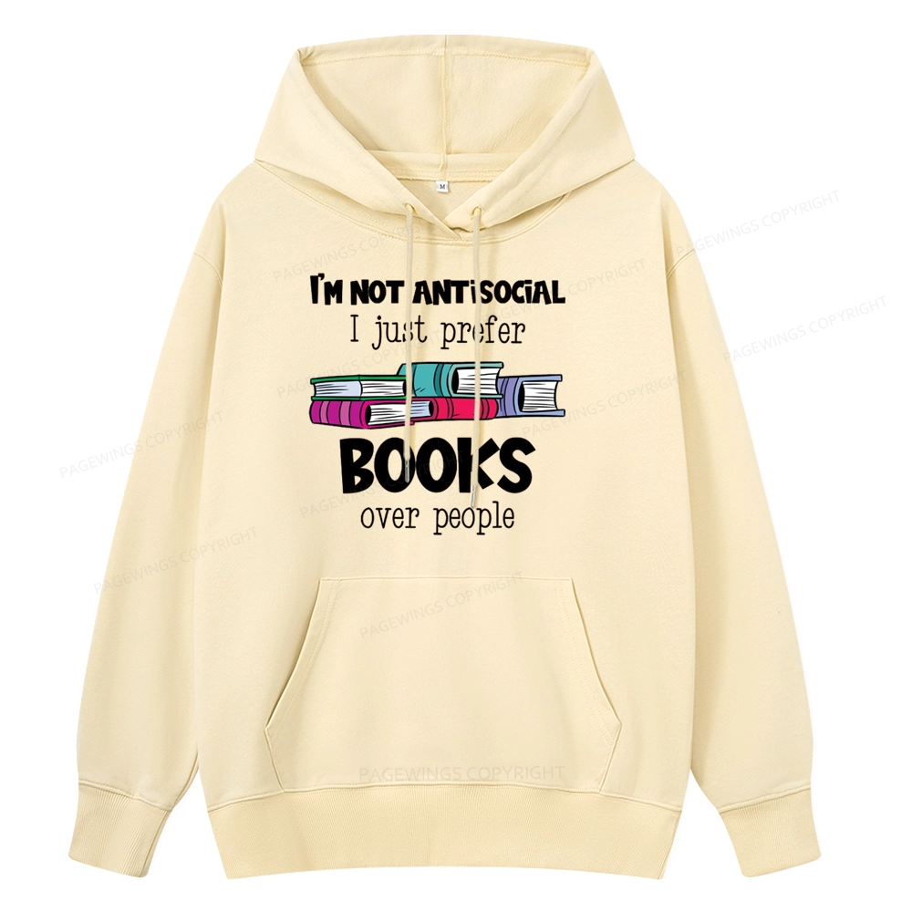 Pagewings Not Antisocial I Just Prefer Books Unisex Classic Hoodie