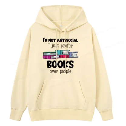 Pagewings Not Antisocial I Just Prefer Books Unisex Classic Hoodie