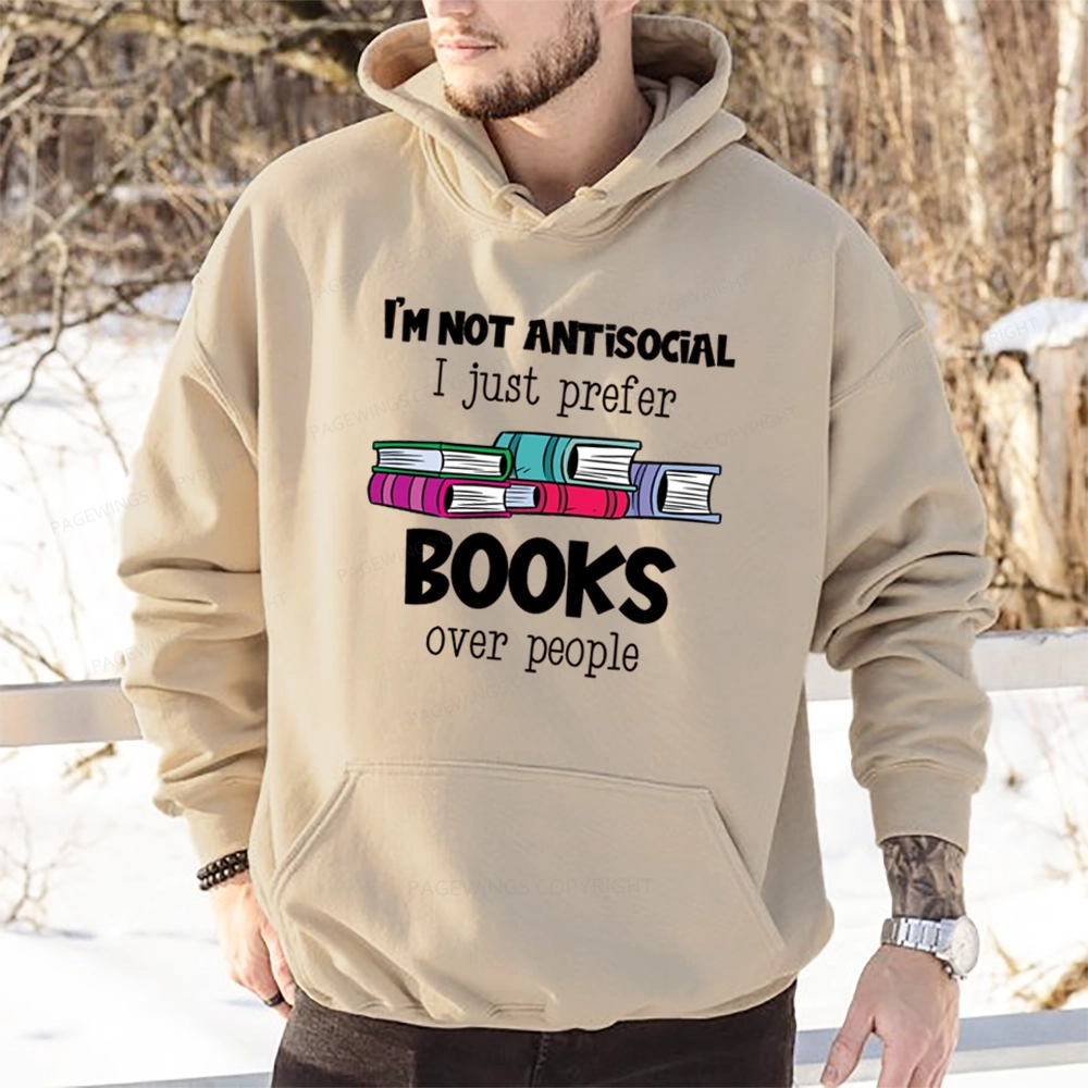 Pagewings Not Antisocial I Just Prefer Books Unisex Classic Hoodie