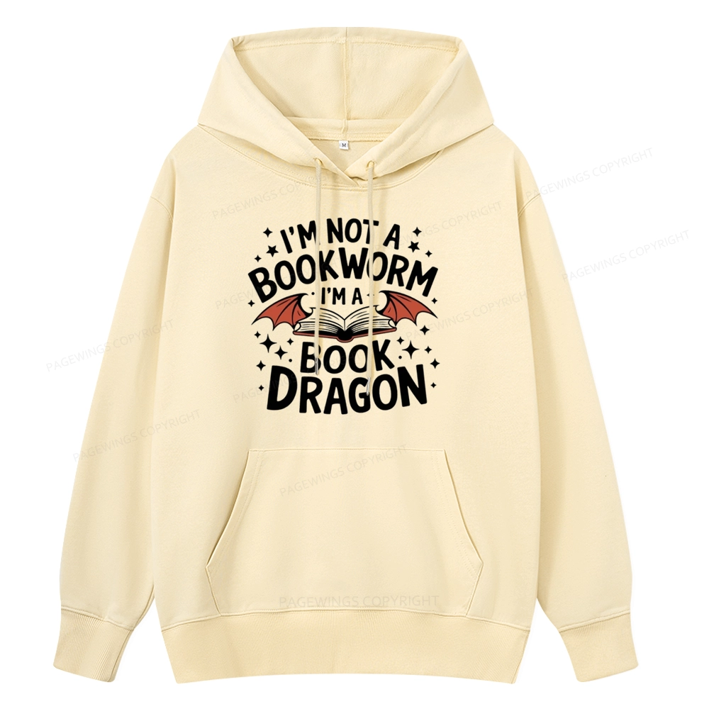 Pagewings I'm Not A Bookworm I'm A Book Dragon Unisex Classic Hoodie