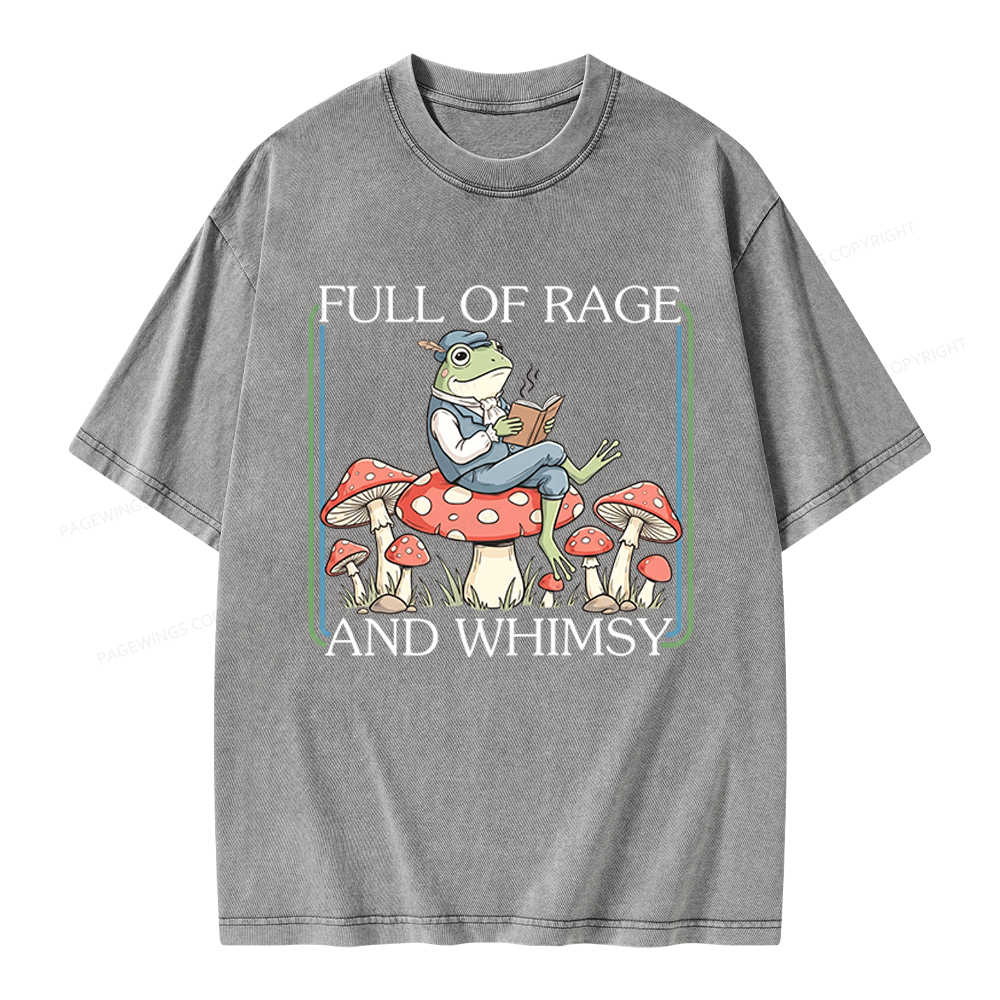 Pagewings Full Of Rage and Whimsy Unisex Washed T-shirt