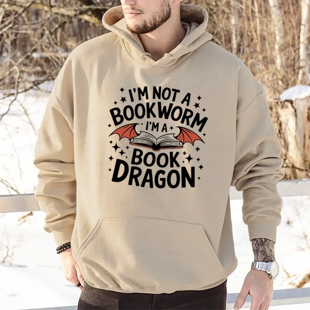 Pagewings I'm Not A Bookworm I'm A Book Dragon Unisex Classic Hoodie