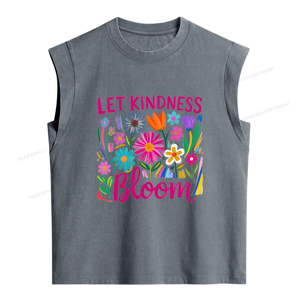 Pagewings Let Kindness Bloom Women's Washed Tank Top
