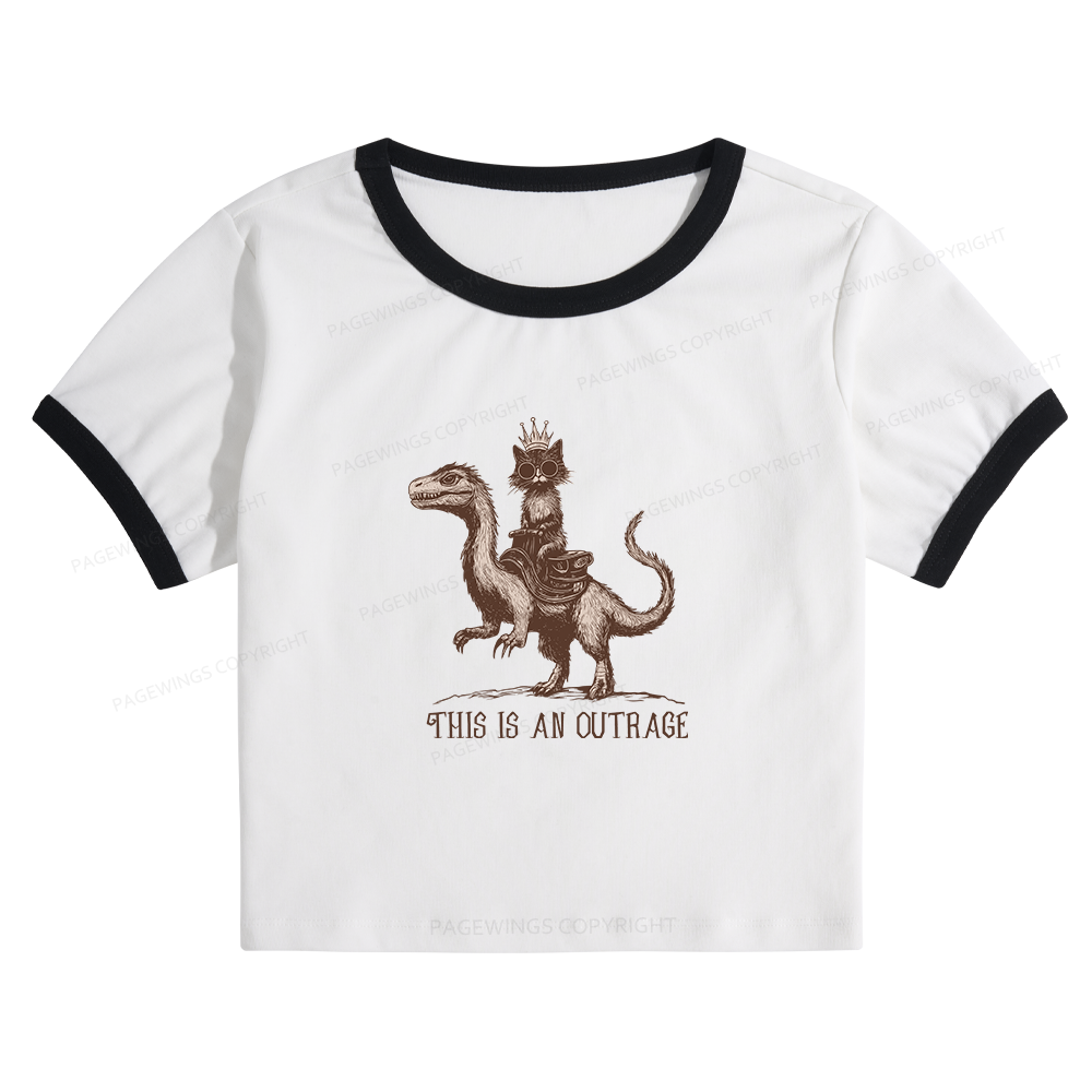 Pagewings Sci-Fi Book Lovers Baby Tee Crop Ringer T-Shirt