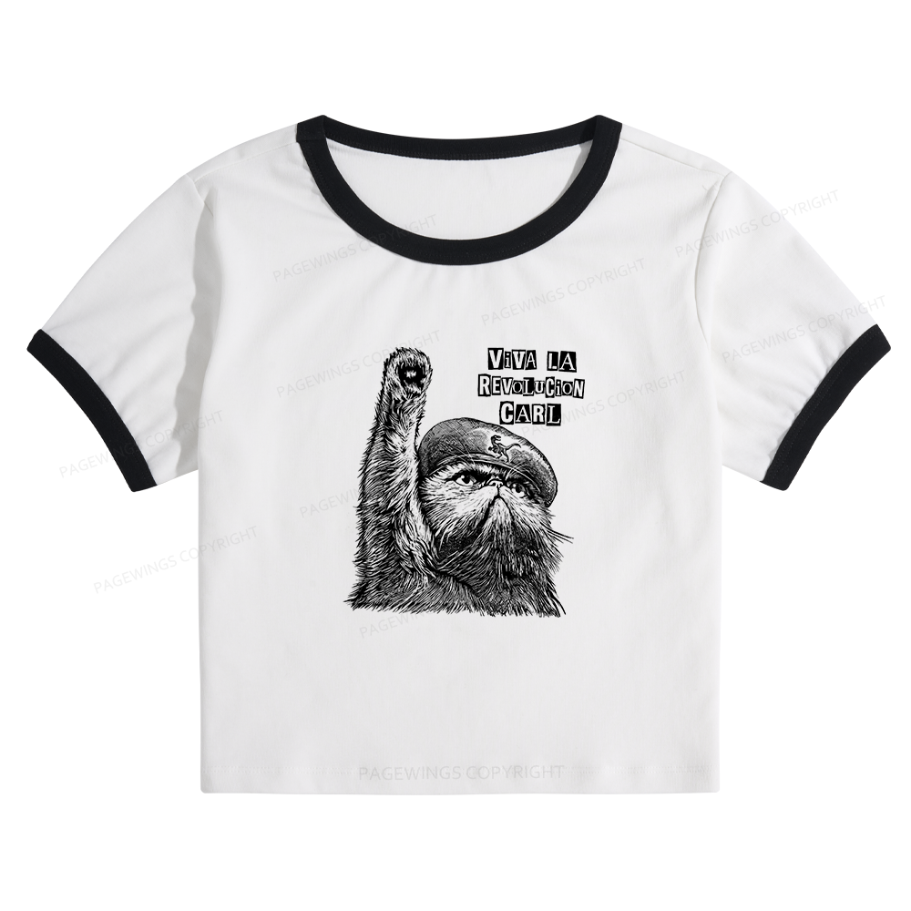 Pagewings Sci-Fi Book Lover Baby Tee Crop Ringer T-Shirt