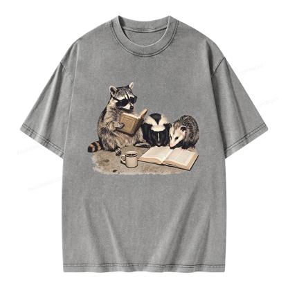 Pagewings Trash Book Club Unisex Washed T-shirt