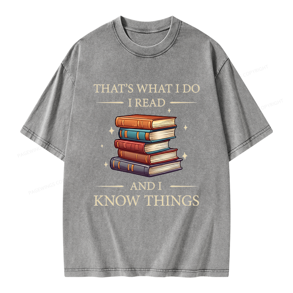 Pagewings Book Nerd Unisex Washed T-shirt