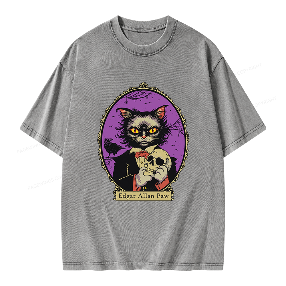 Pagewings Gothic Novel Lover Unisex Washed T-shirt