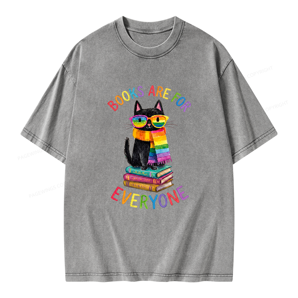 Pagewings Books Are For Everyone Unisex Washed T-shirt