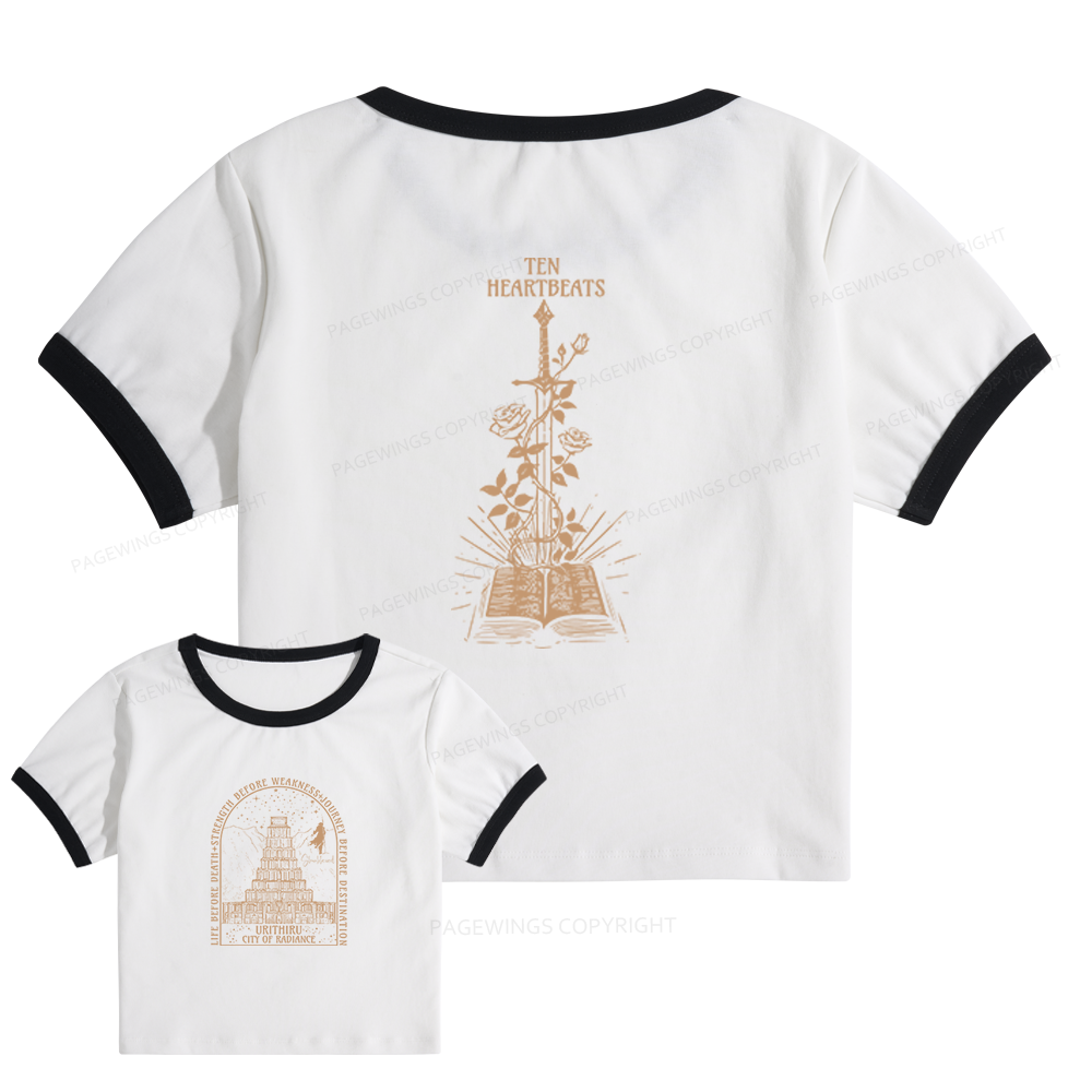 Pagewings Life Before Death Strength Before Weakness Baby Tee Cropped Ringer T-Shirt 