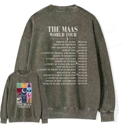 Pagewings Sarah J. Maas World Tour Comfort Colors tee Unisex Washed Sweatshirt