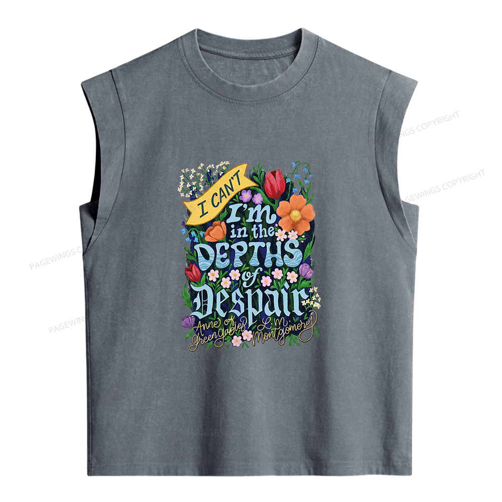 Pagewings Depths Of Despair Women's Washed Tank Top