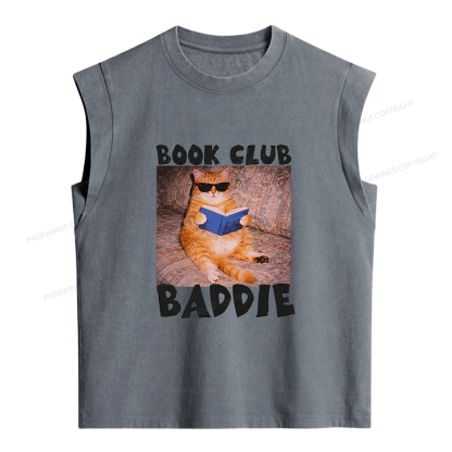 Pagewings Book Club Baddie Women's Washed Tank Top