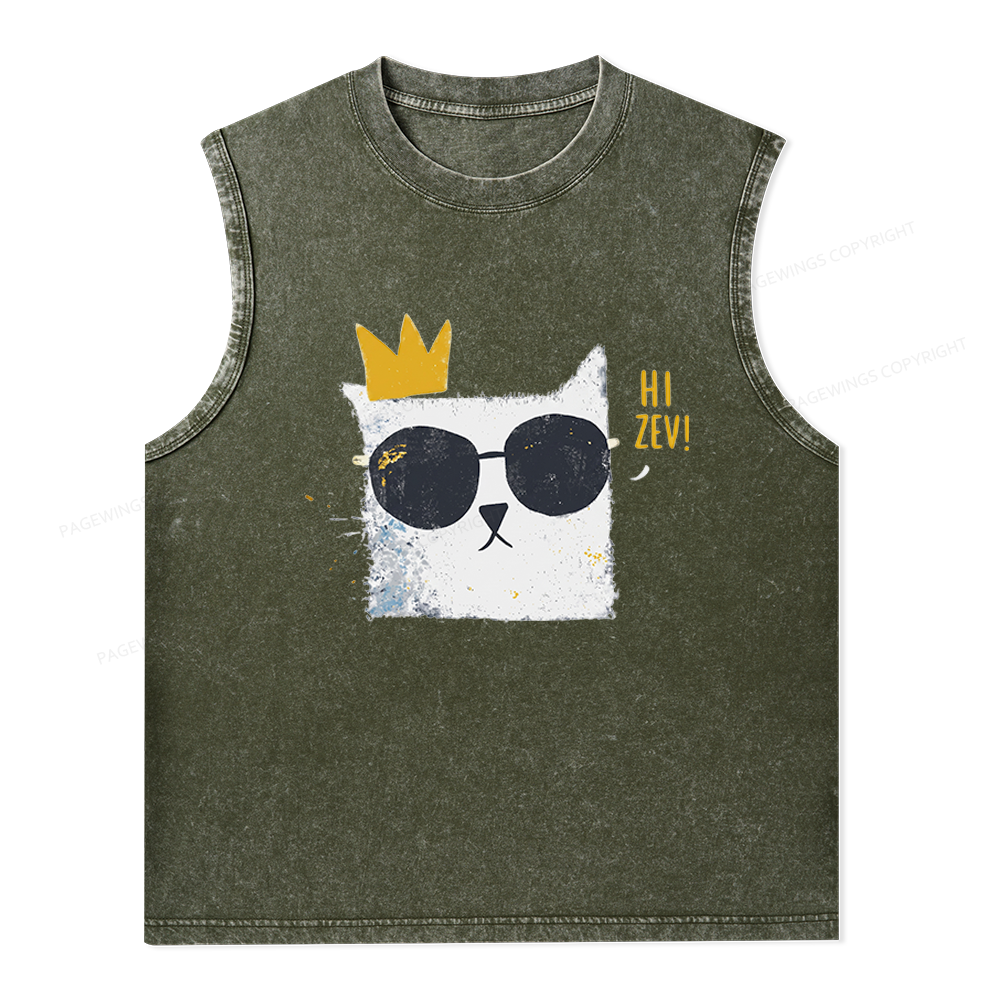 Pagewings Princess Donut Unisex Washed Tank Top