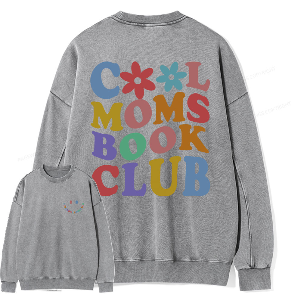 Pagewings Cool Aunts Books Clubs Unisex Washed Sweatshirt