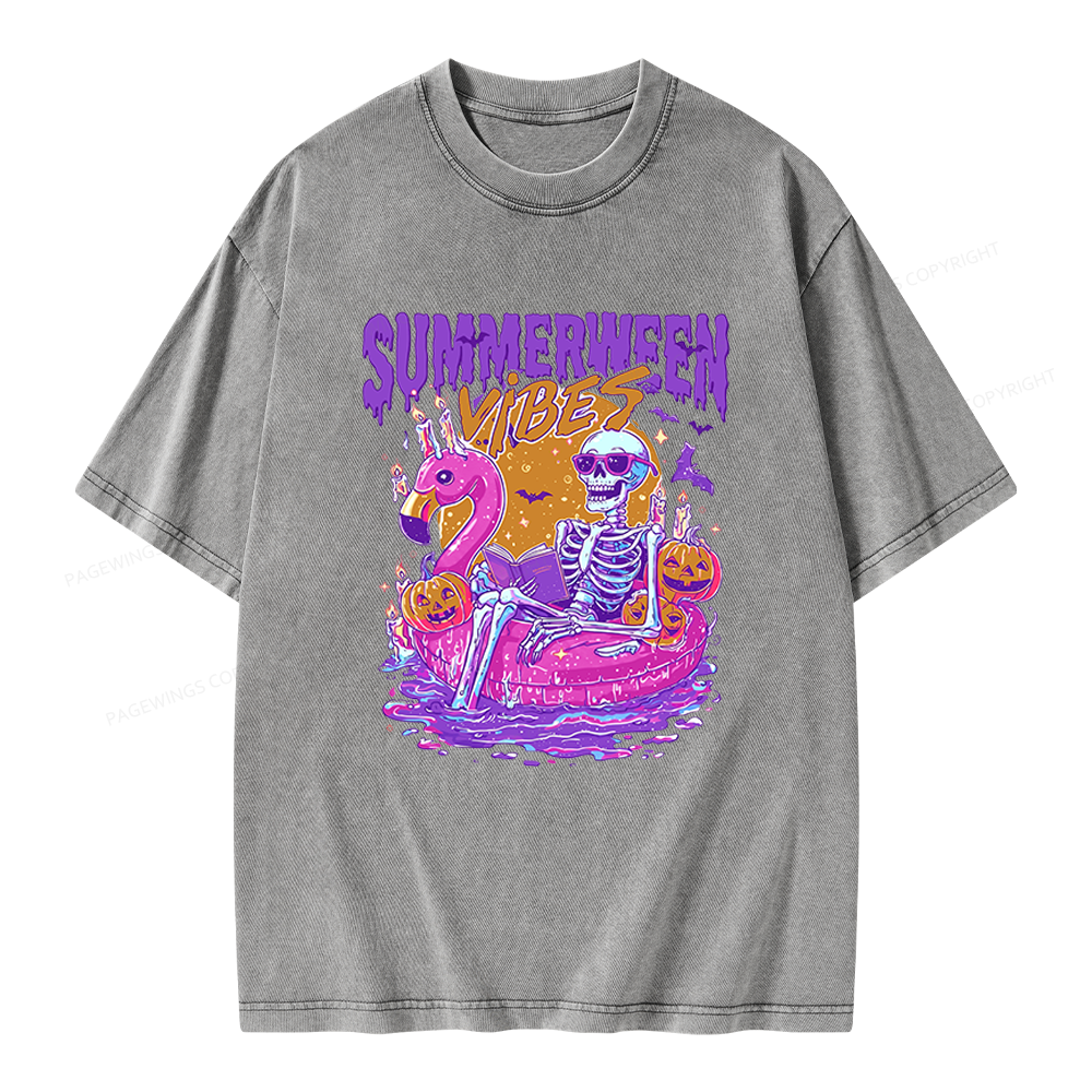 Pagewings Summerween Unisex Washed T-shirt