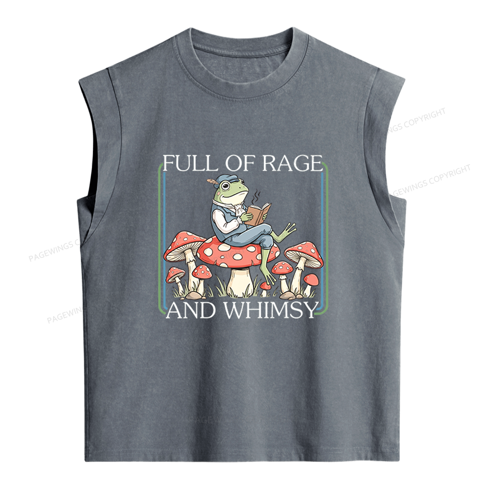 Pagewings Full Of Rage and Whimsy Women's Washed Tank Top