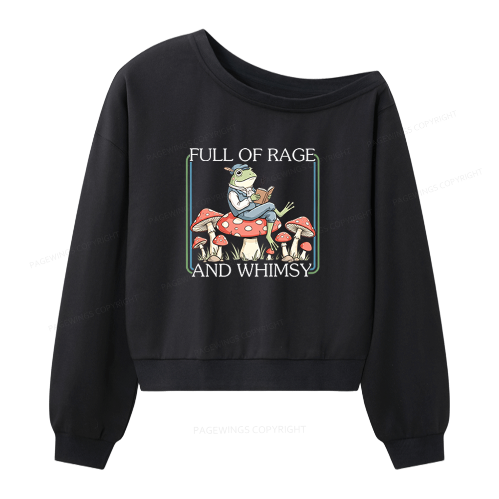 Pagewings Full Of Rage and Whimsy Women Off Shoulder Sweatshirt