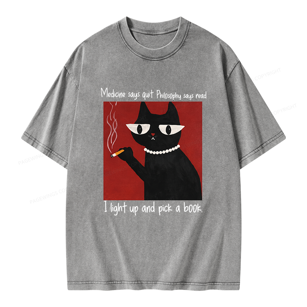Pagewings Funny Book Unisex Washed T-shirt