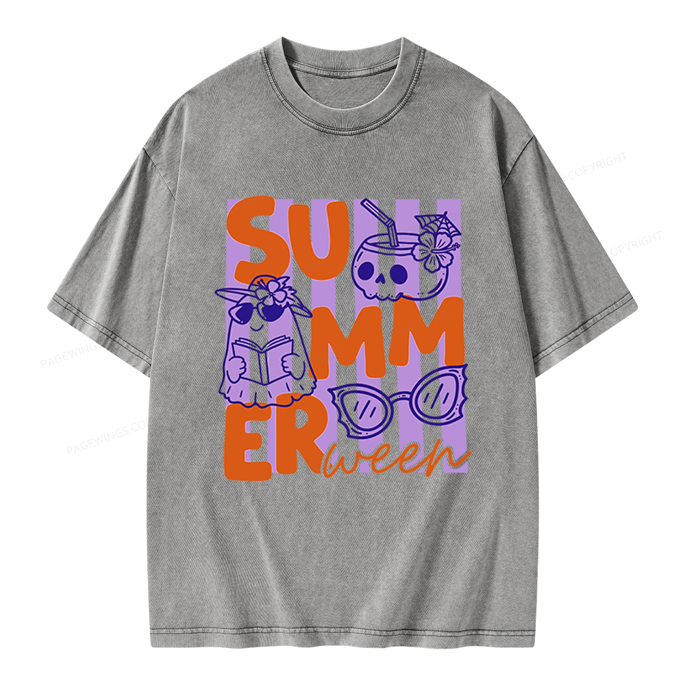 Pagewings Summerween Unisex Washed T-shirt