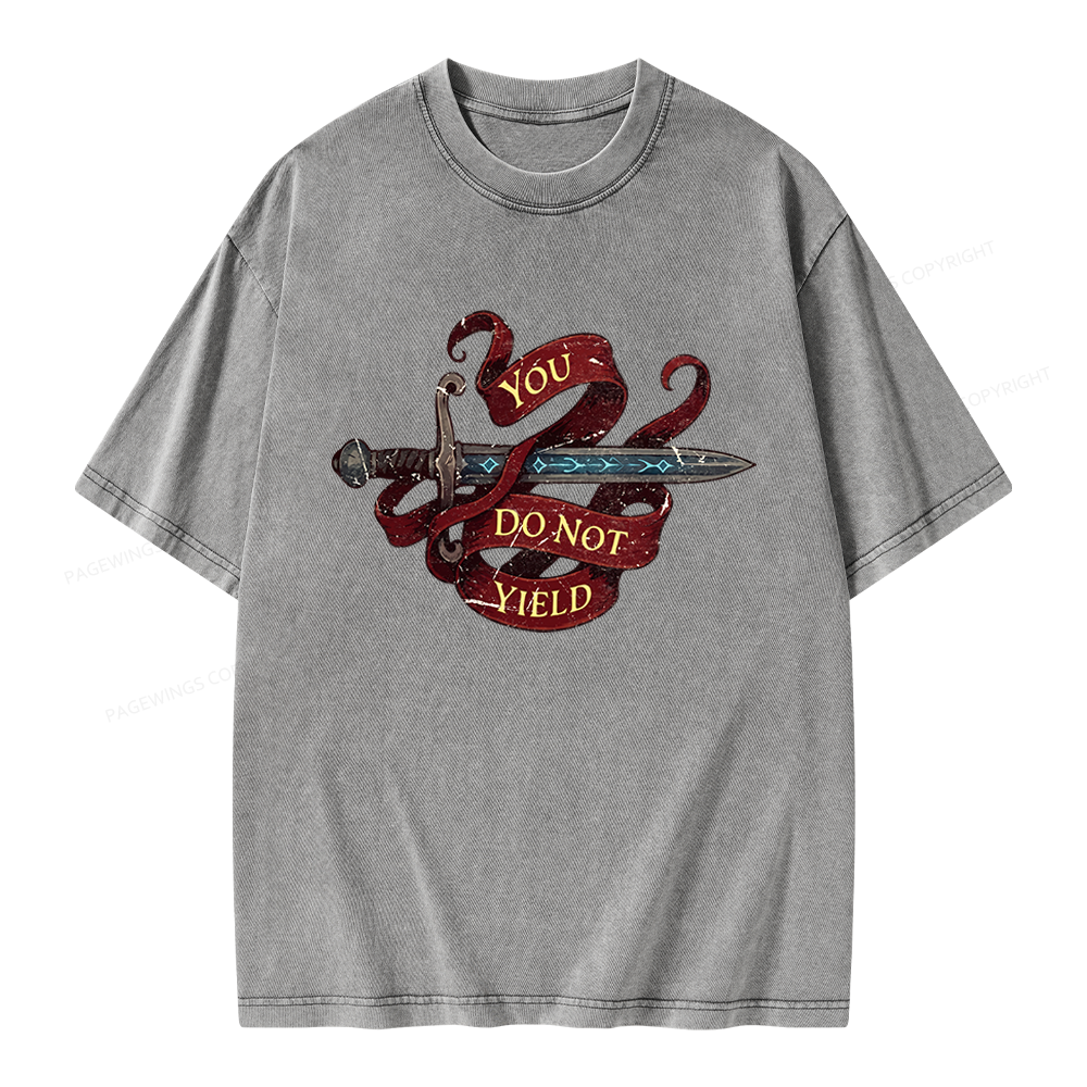 Pagewings You Do Not Yield Unisex Washed T-shirt