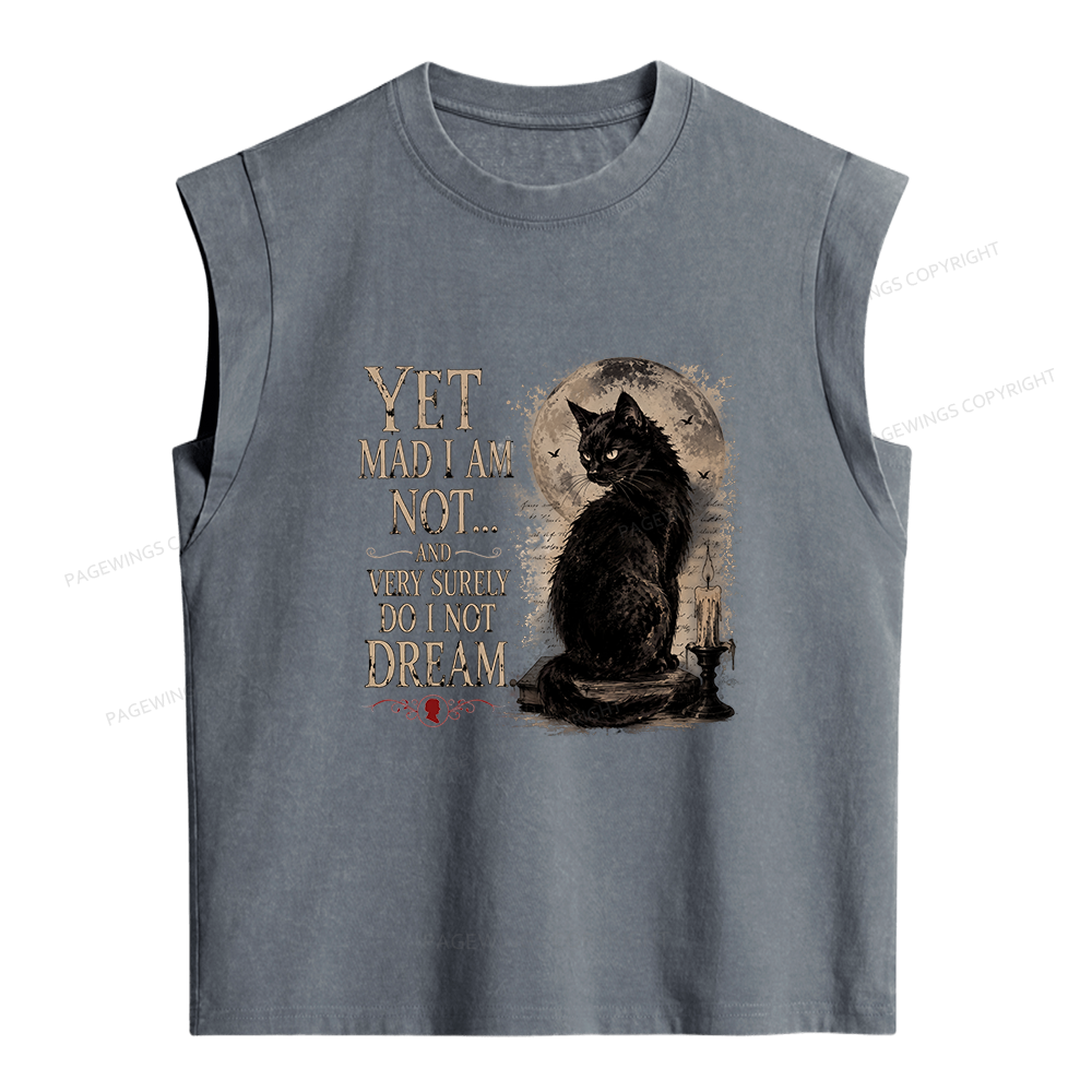 Pagewings Yet Mad I Am Not Women's Washed Tank Top