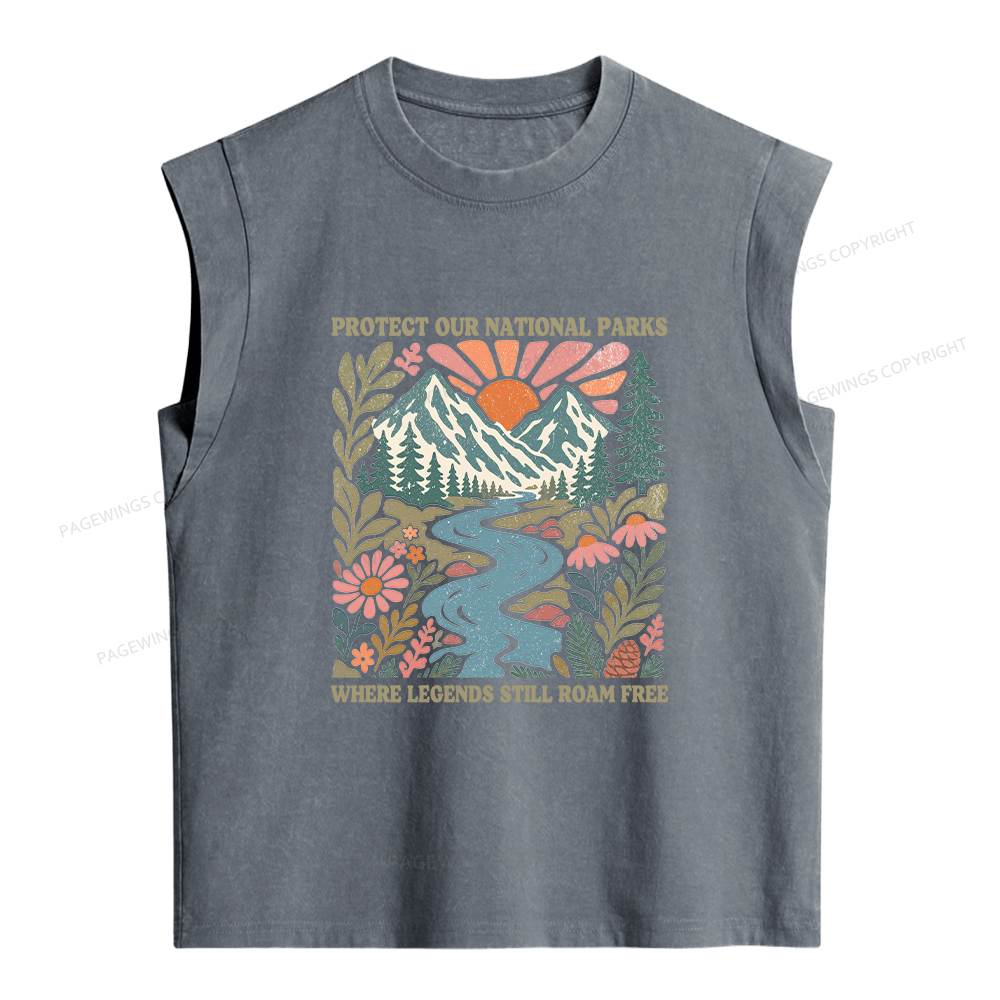 Pagewings National Parks Women's Washed Tank Top