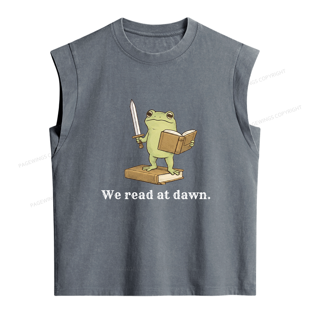 Pagewings We Read At Dawn Women's Washed Tank Top