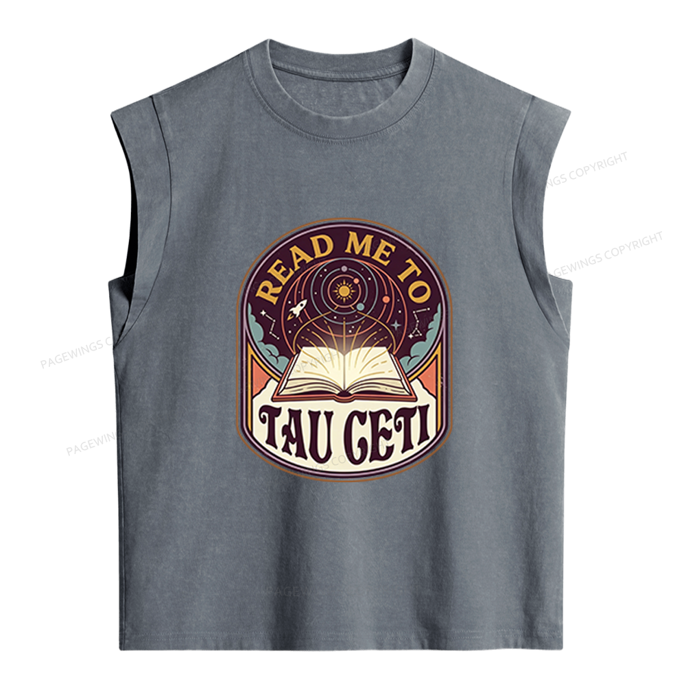 Pagewings Sci-Fi Novel Lover Women's Washed Tank Top