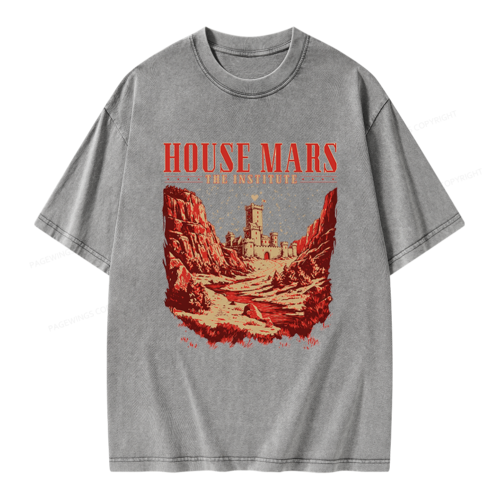 Pagewings House Mars Unisex Washed T-shirt