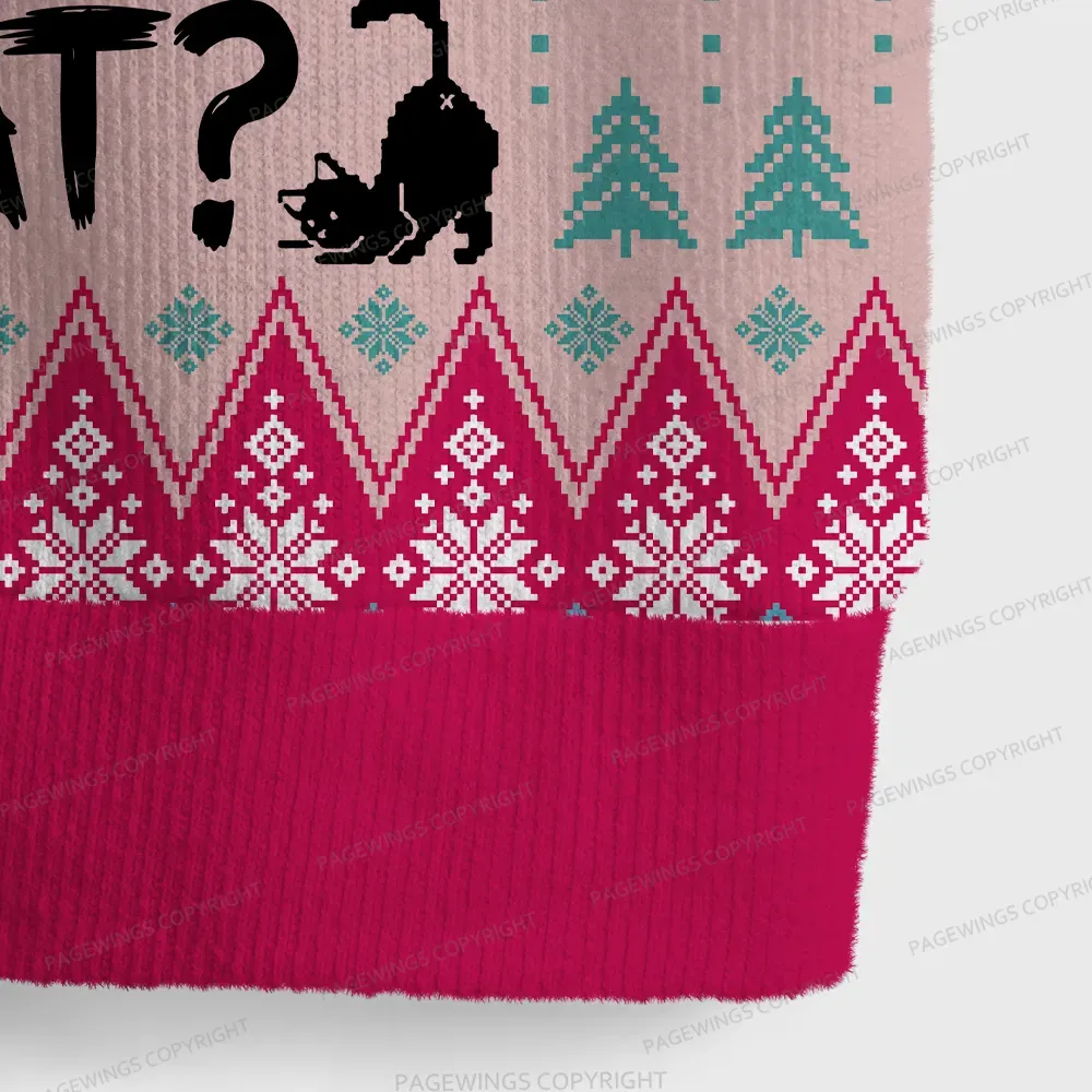 Pagewings What  Unisex V-Neck Ugly Knit Vest